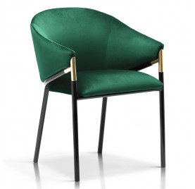 Krzesło nowoczesne FLAMES zielone noga czarna darmowa wysyłka