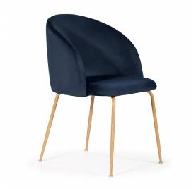 Krzesło SUSAN ciemnogranatowy [BL89]/ noga dąb