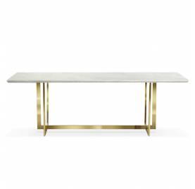 Stół MARBLE biały marmur/ noga złota
