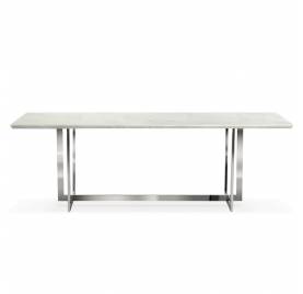 Stół MARBLE biały marmur/ noga srebrna
