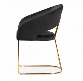 Krzesło MAGNOLIA czarne glamour noga złota darmowa dostawa