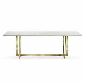 Stół MARBLE 180x90 biały marmur / noga złota