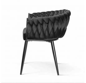 Krzesło ROSA czarny/ noga czarna