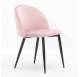 Krzesło SONG aksamit różowy/ noga czarna
