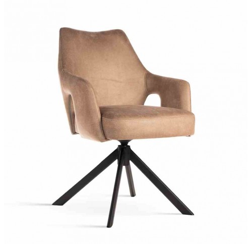 Krzesło obrotowe VESPER cappucino PU/ noga czarna
