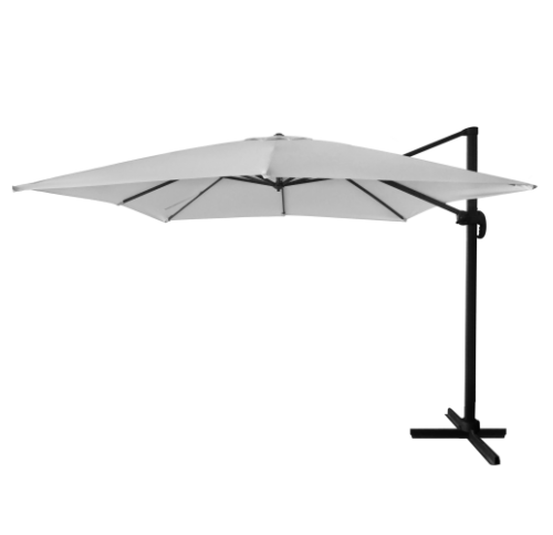 tPARASOL OGRODOWY "MINI ROMA" 2,5 x 2,5 M SZARY Z POKROWCEM *5378/t